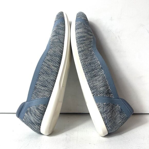 Clarks Cloudsteppers Womens 10 M Comfort Casual Blue Fabric Slip On Loafer Flats - Picture 5 of 11